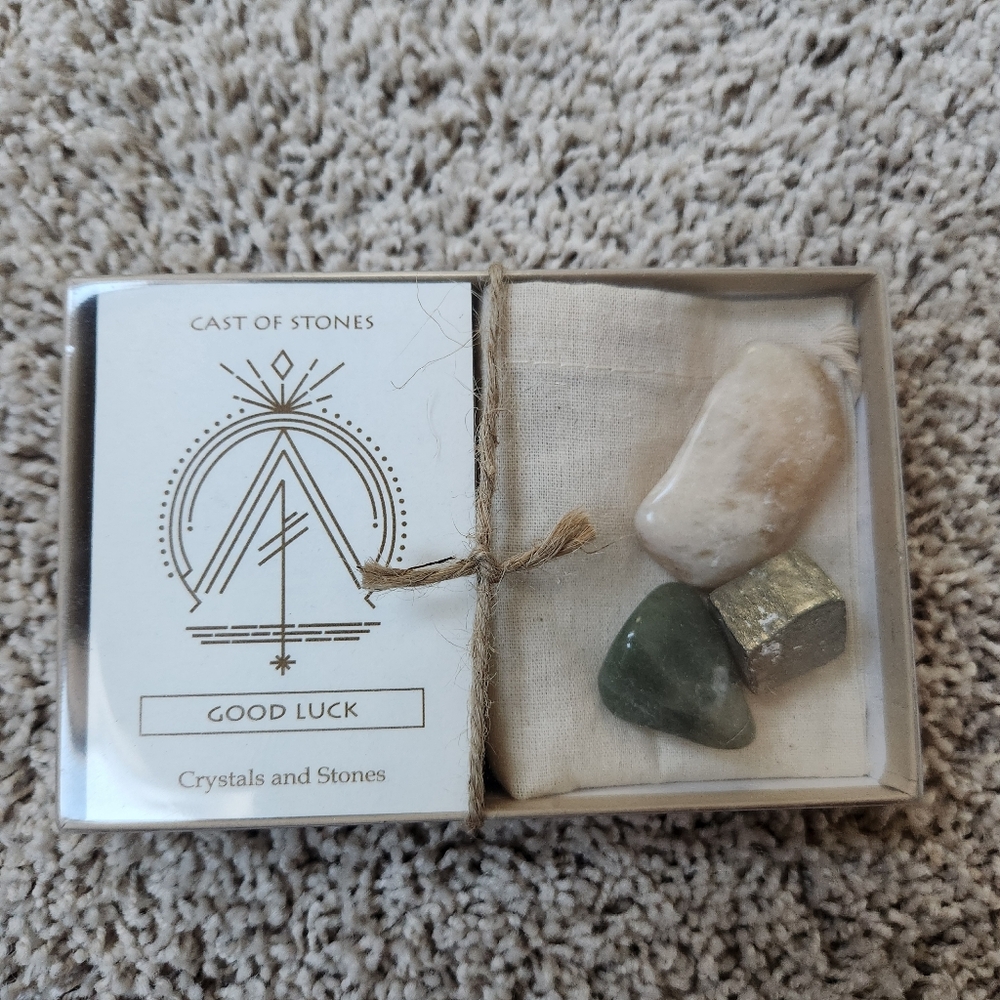 Cast of Stones Good Luck Gemstone Set Citrine Green Adventurine Pyrite